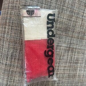 Vintage Undergear Thermal Jock NOS Deadstock L Red/cream Waffle Knit Made USA